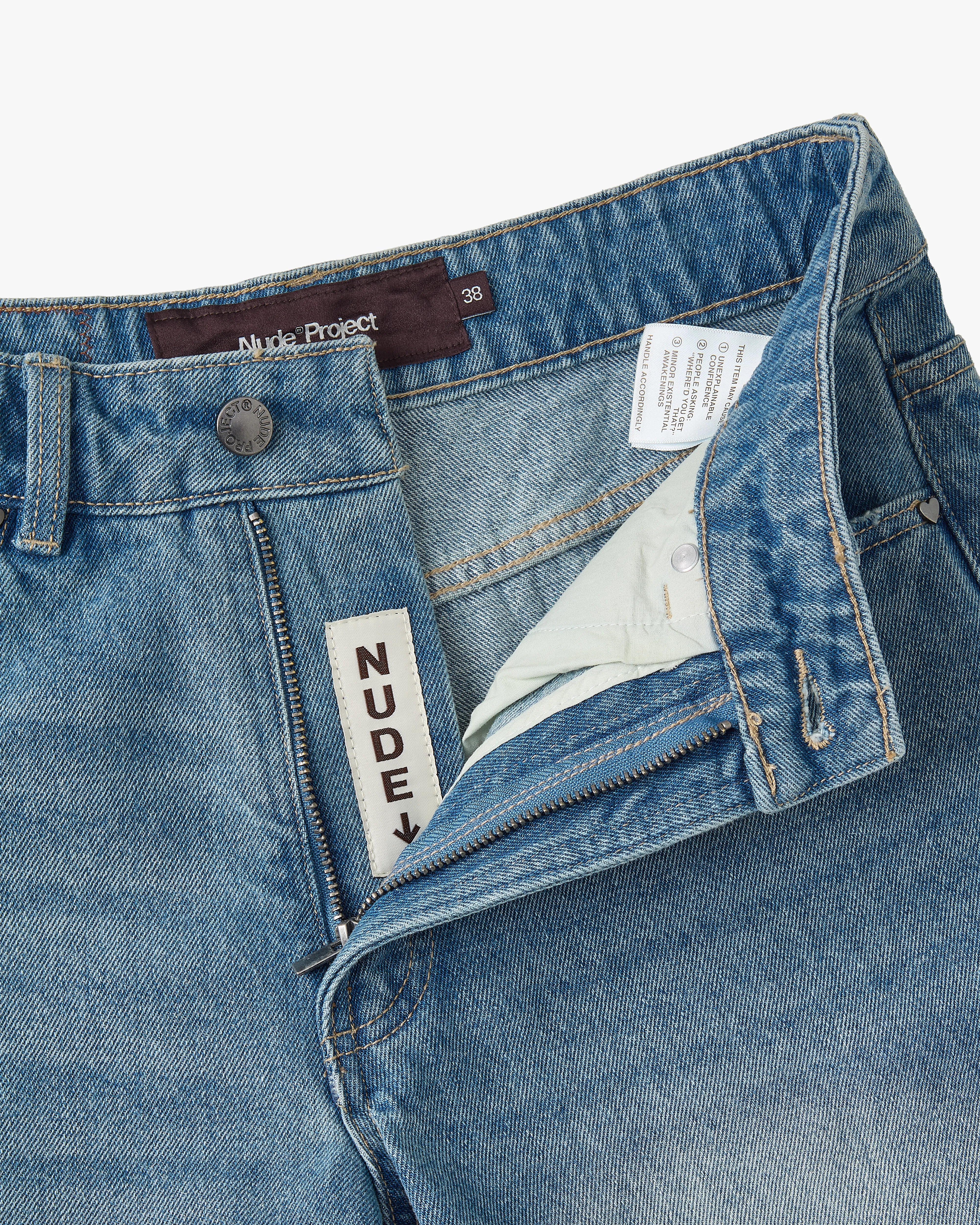 Straight Denim Shorts Medium Blue