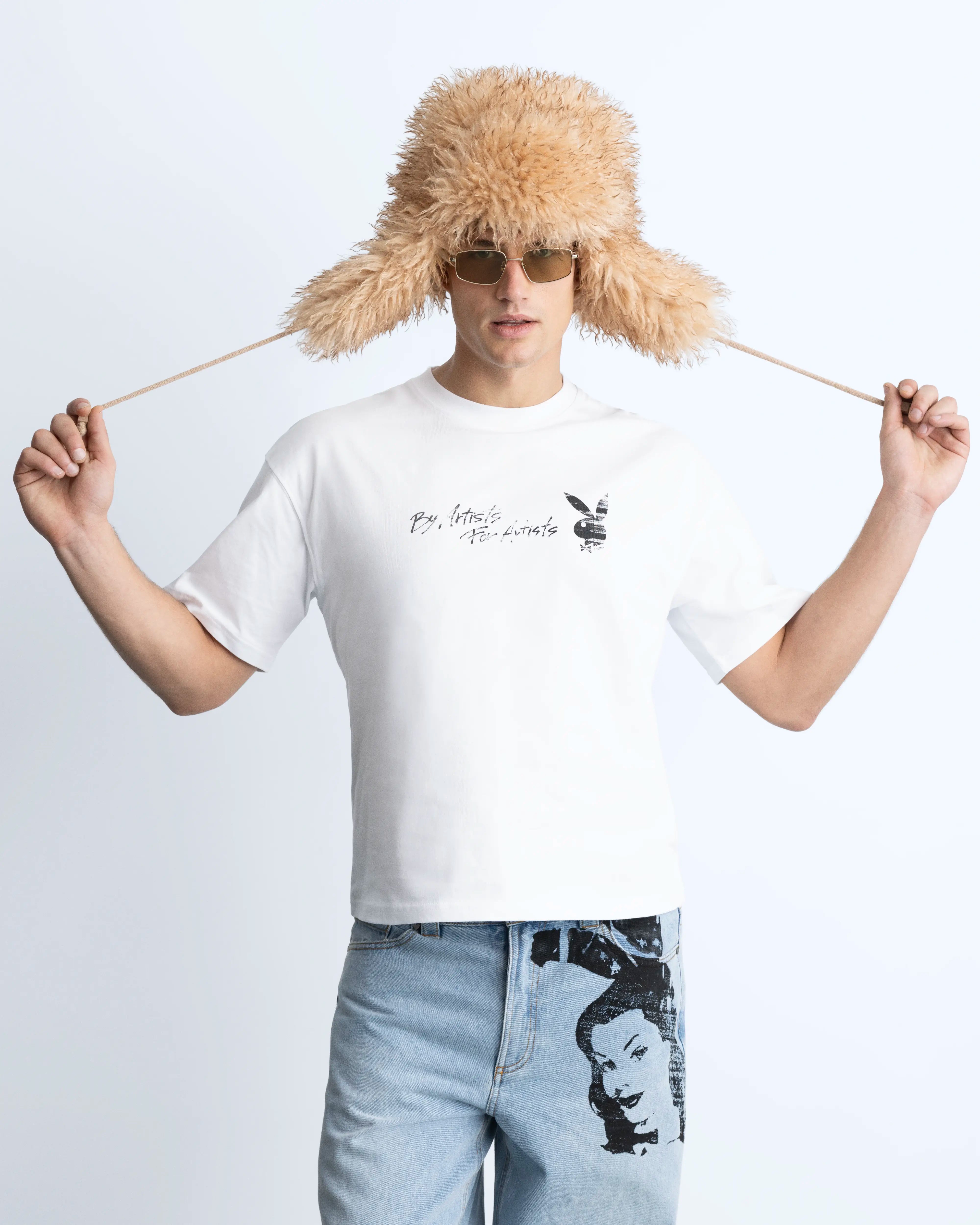 Gold Playboy Trapper Hat