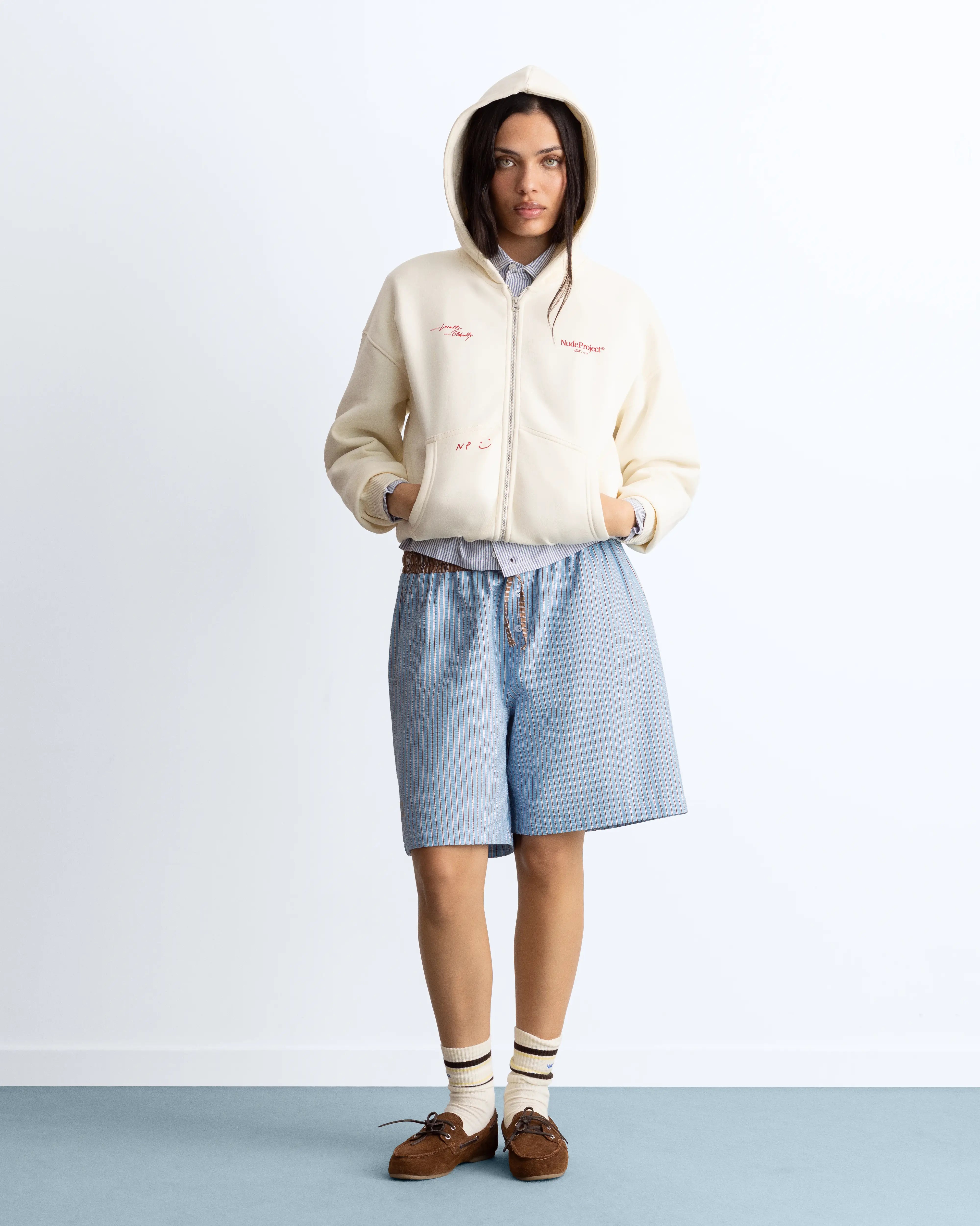 Global Soon Zip-Up Hoodie Marshmallow