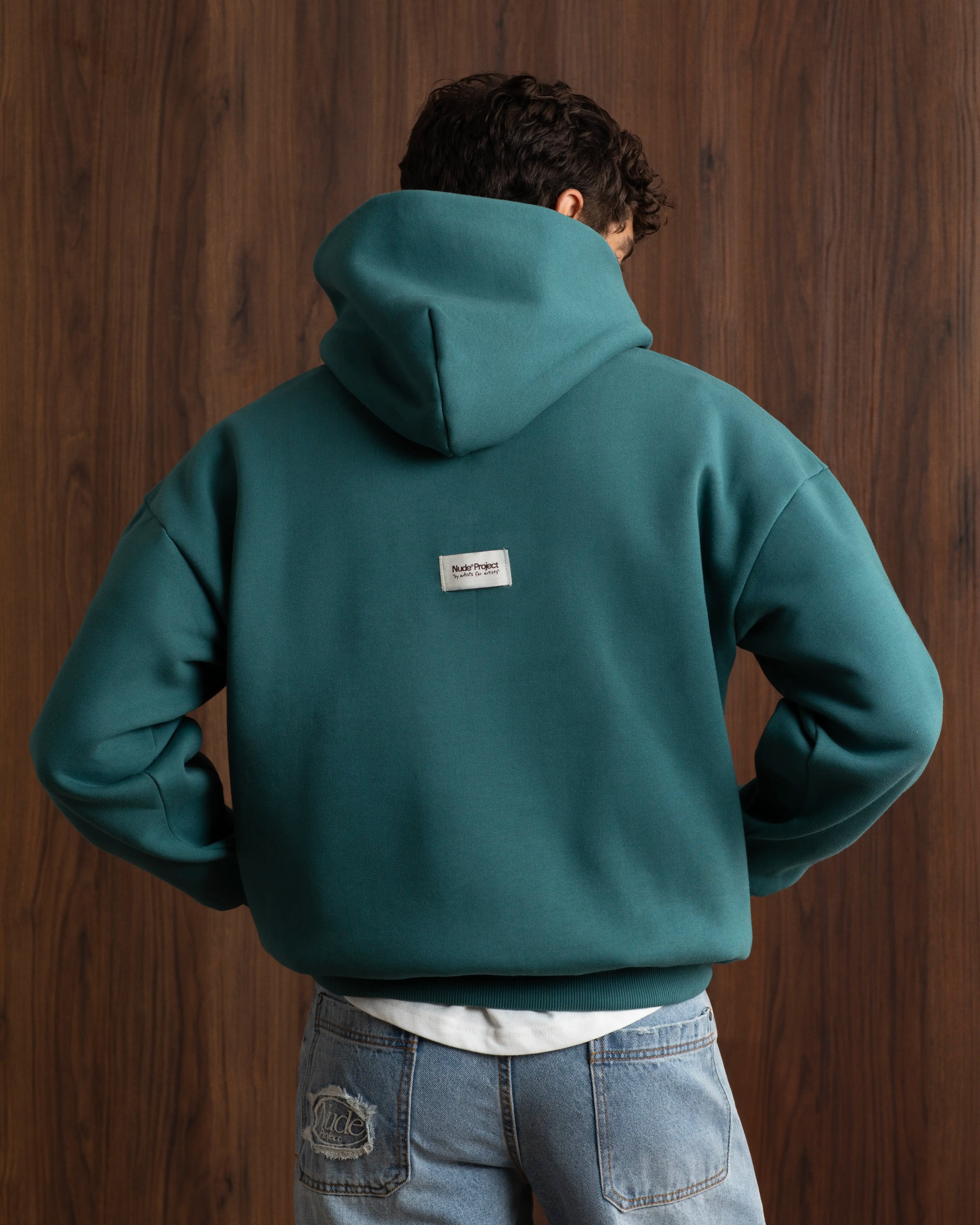 Origins Hoodie Bottle Green