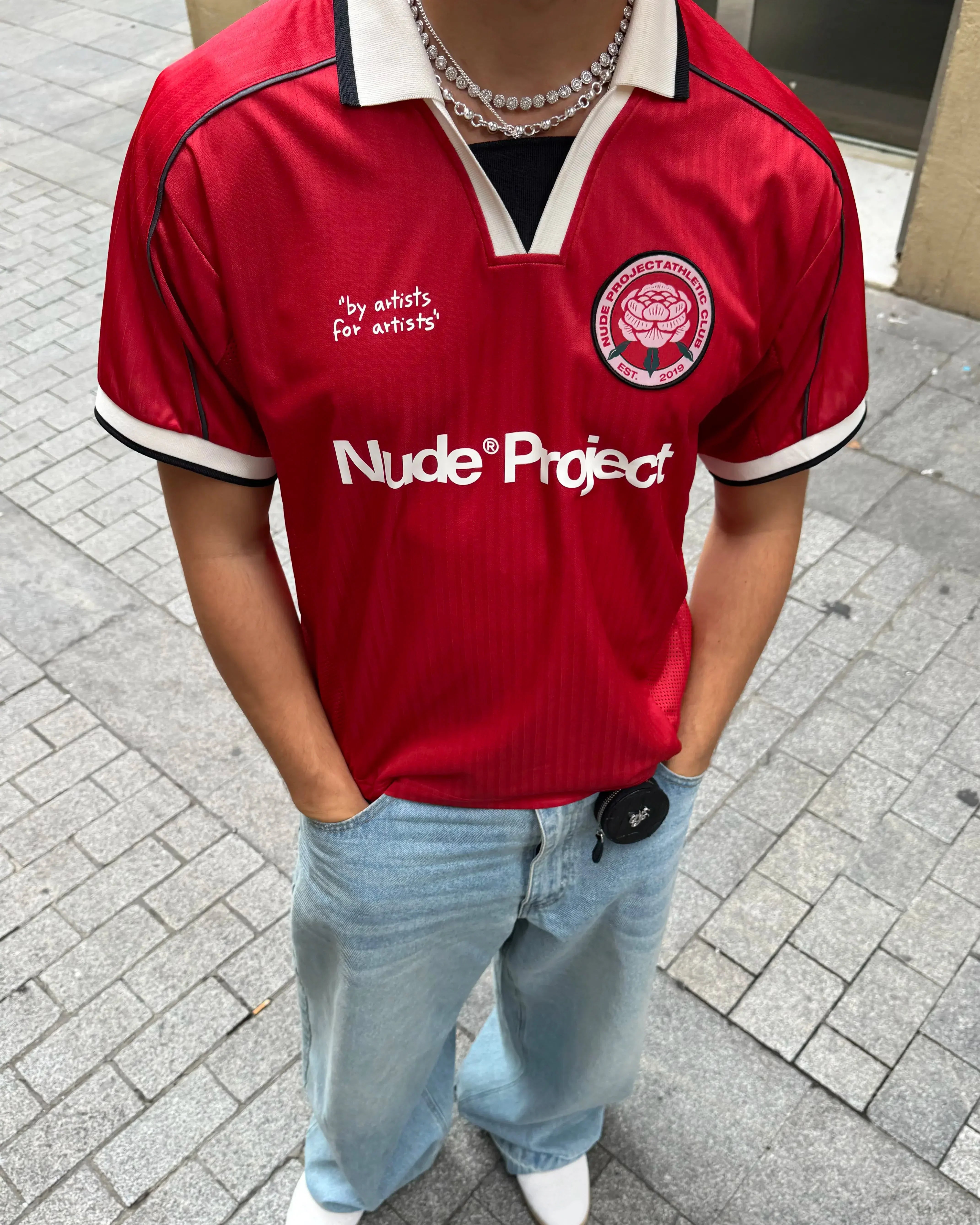 Basic Football Tee Red