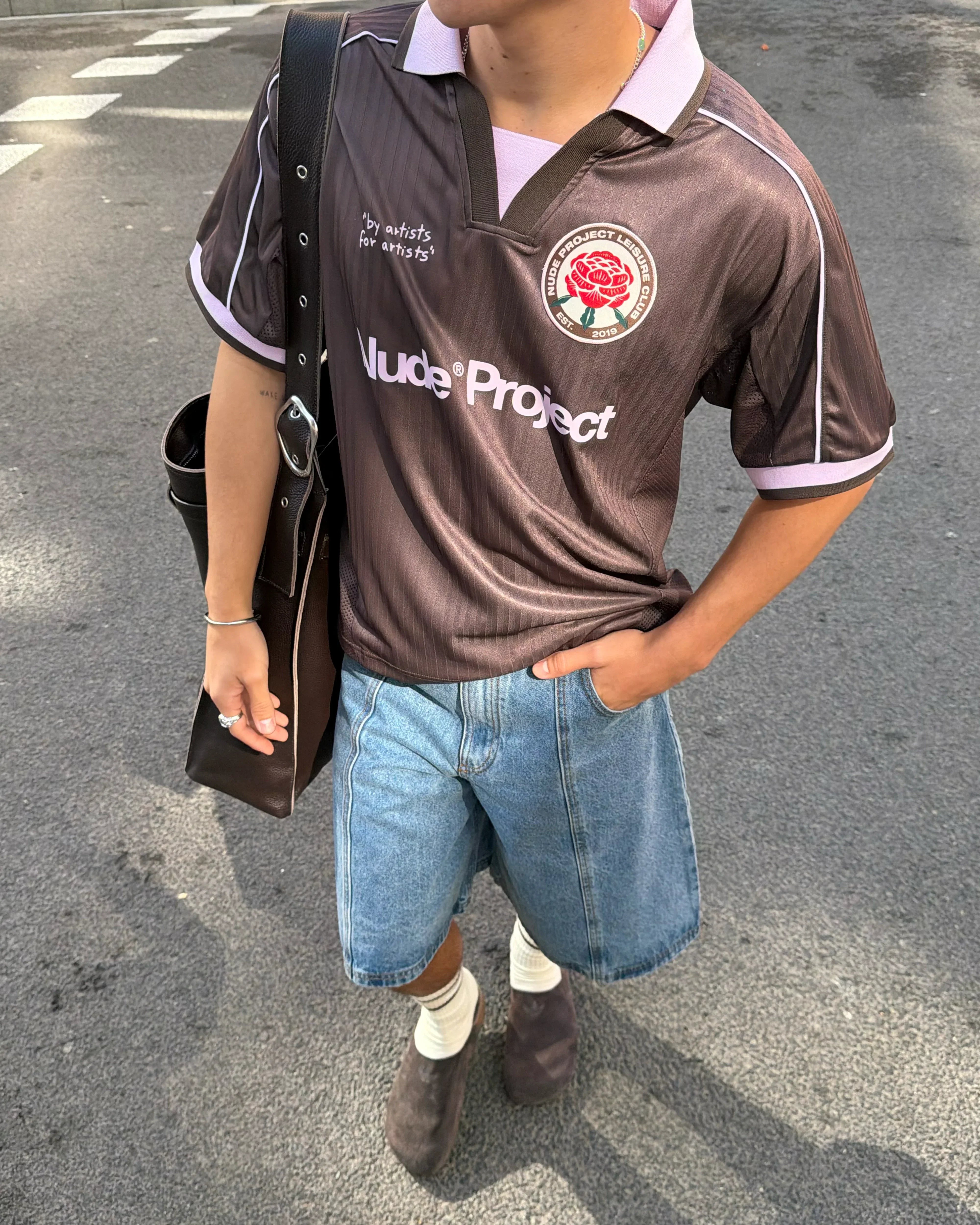Basic Football Tee Brown