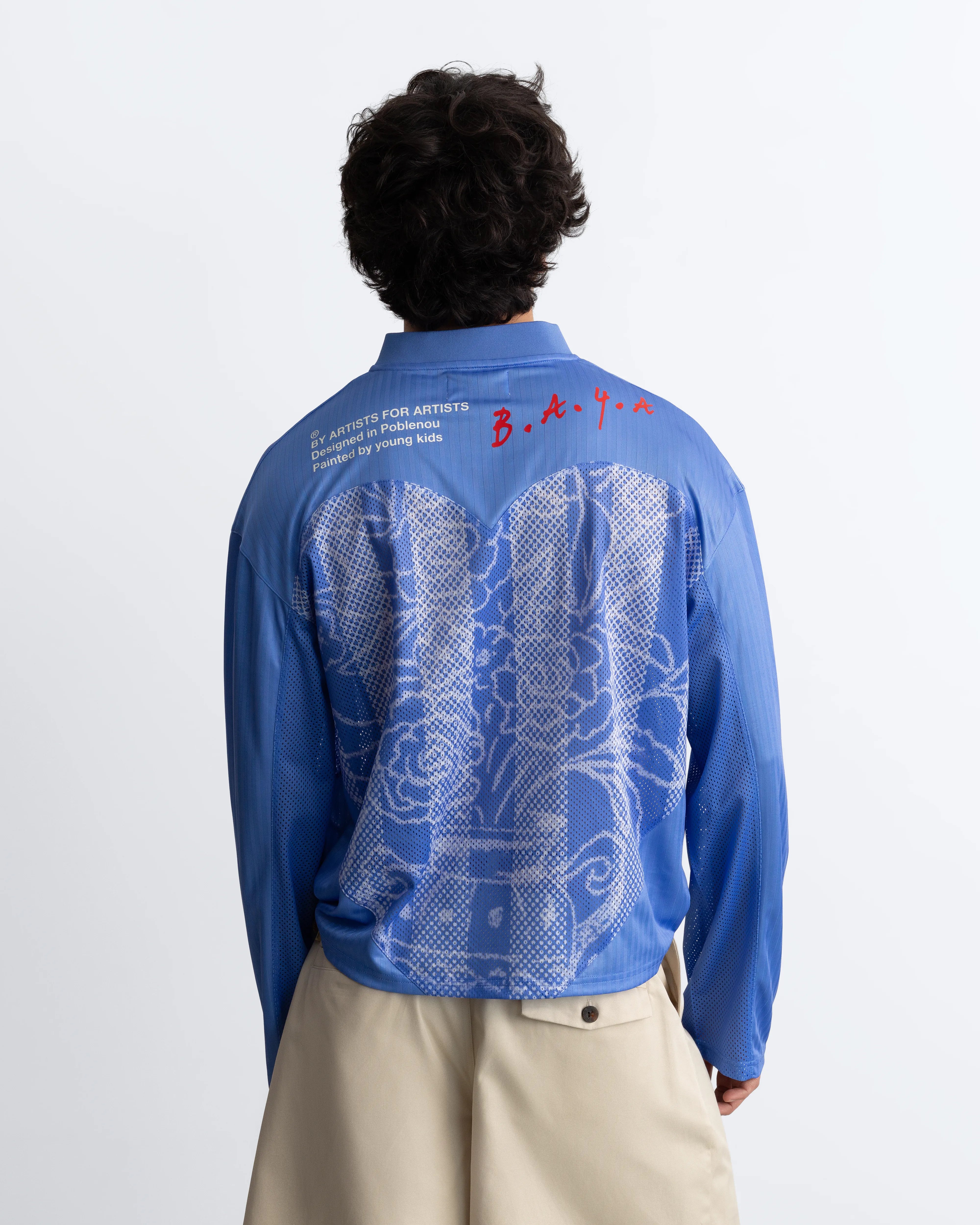 Paolo Football Long-Sleeve Tee Blue