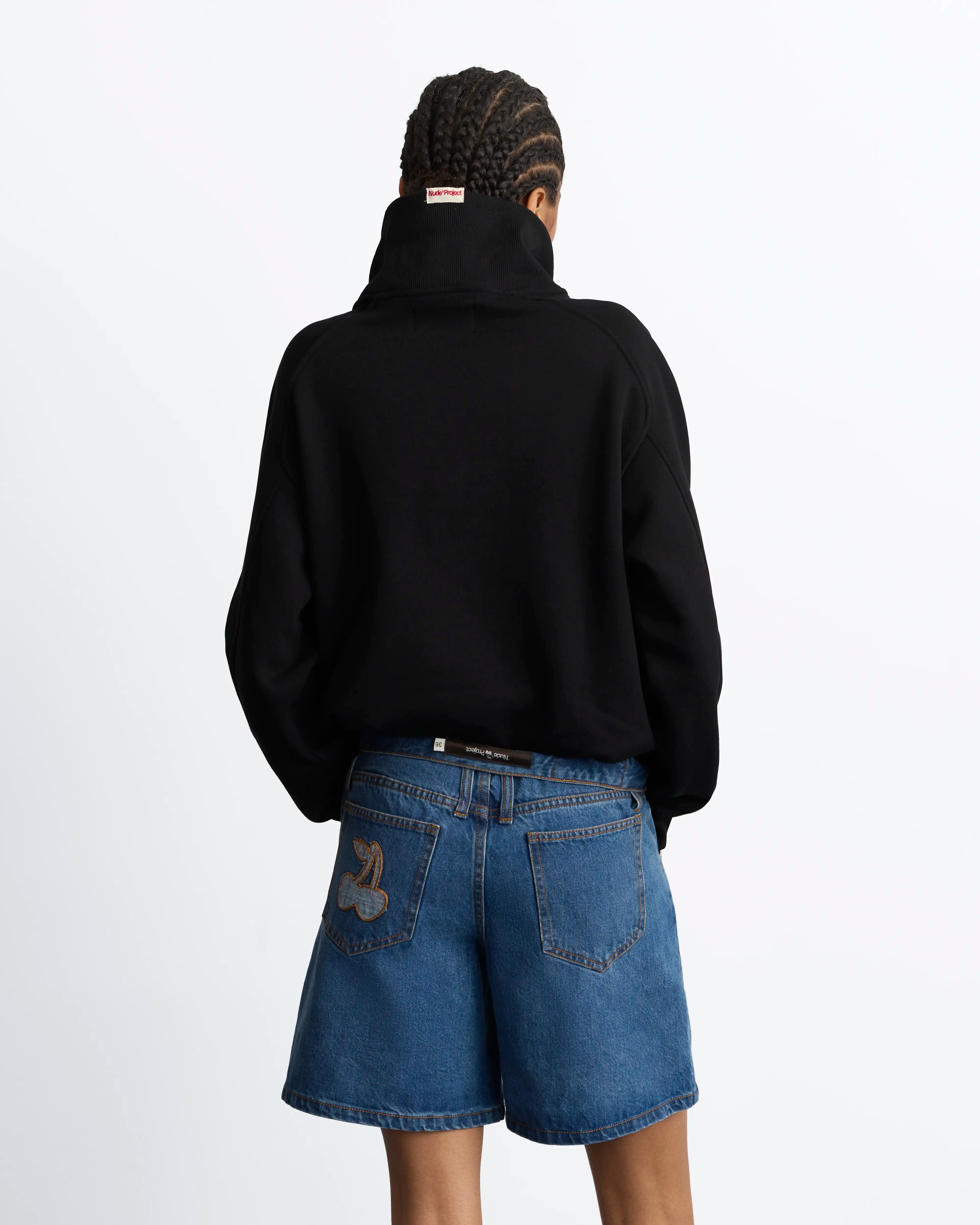 Basic Cherry Quarter-Zip Black