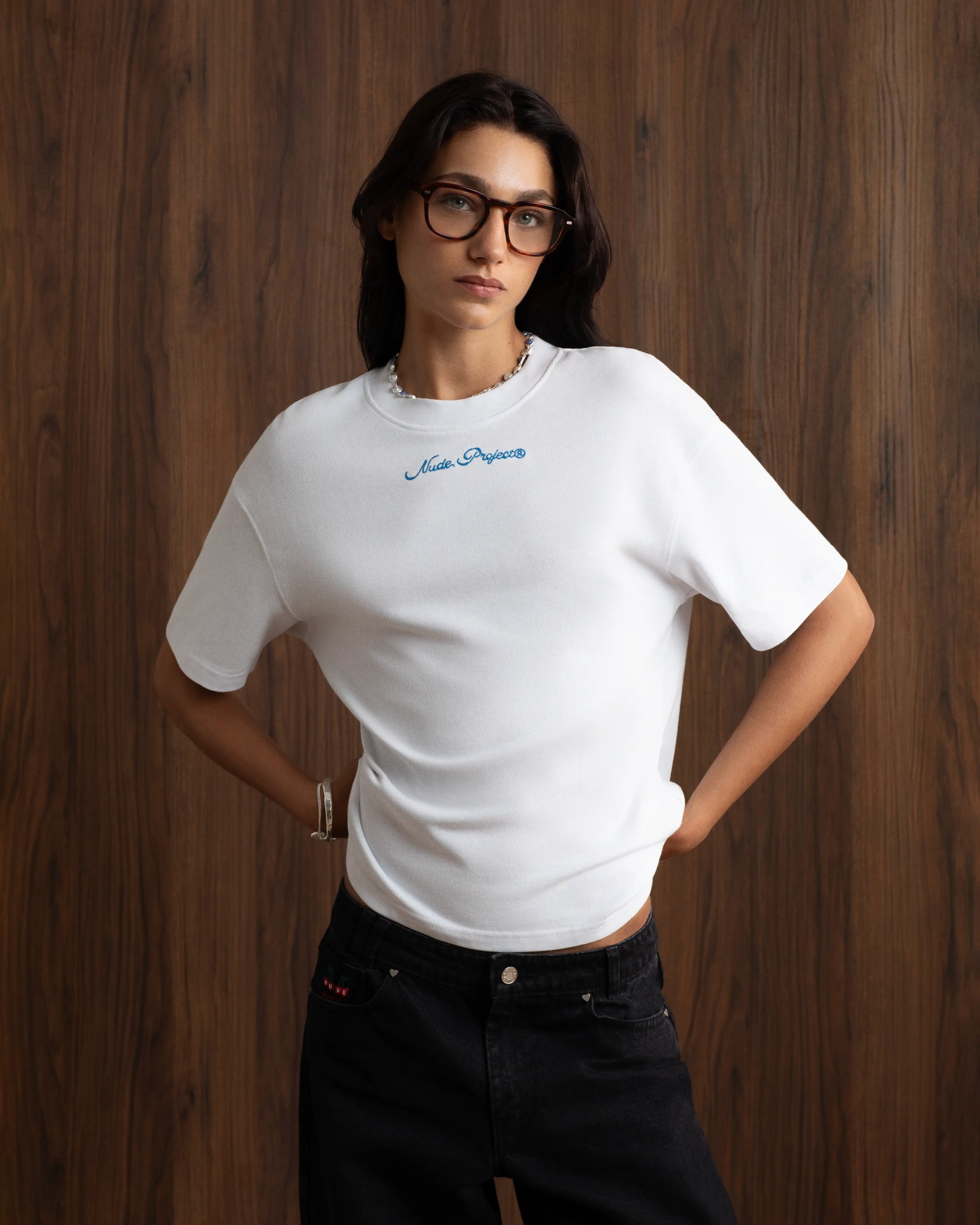 Peach Tee White